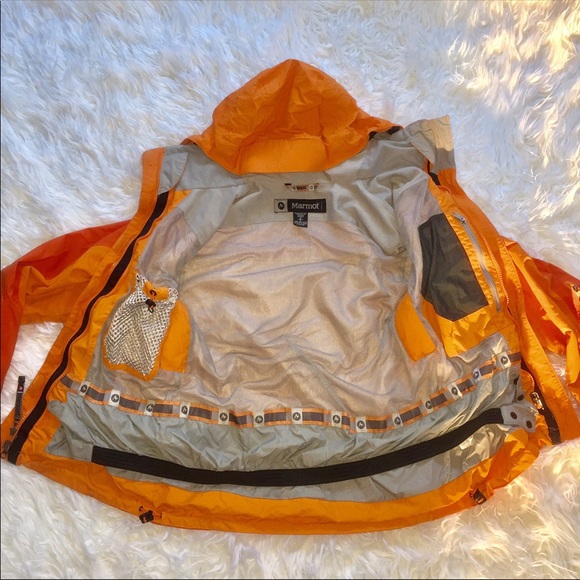 LAST CHANCE!❤️REMOVING. Orange MARMOT SKI/SNOWBOARD jacket shell coat❤️ - Picture 4 of 6